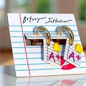 Betsey Johnson A+ Earrings!! Back To School 2025